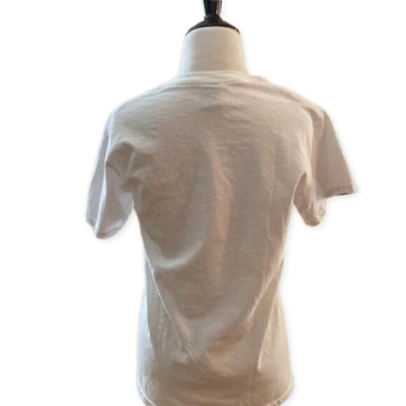 Gildan Minnie Mouse Airplane Graphic Tee White Small Petite - Picture 4 of 5